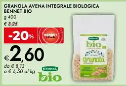 Bennet Granola avena integrale biologica Bennet Bio offerta