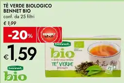 Bennet Tè verde biologico Bennet bio offerta
