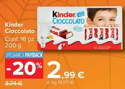 Carrefour Market Kinder Cioccolato offerta