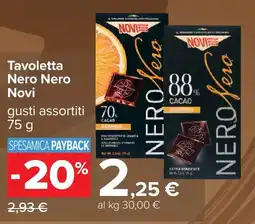 Carrefour Tavoletta Nero Nero Novi offerta