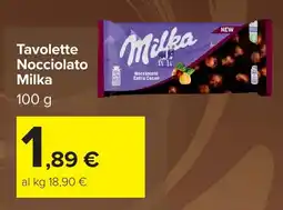 Carrefour Tavolette Nocciolato Milka offerta