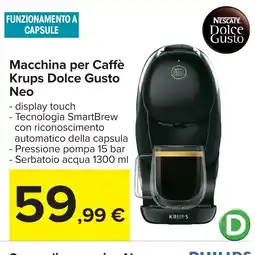 Carrefour Macchina per Caffè Krups Dolce Gusto Neo offerta