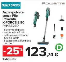 Carrefour Aspirapolvere senza Filo Rowenta X-FORCE 8.80 offerta