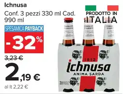 Carrefour Market Ichnusa birra di Sardegna offerta