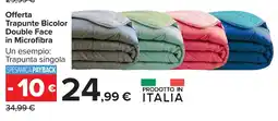 Carrefour Market Trapunte Bicolor Double Face in Microfibra offerta
