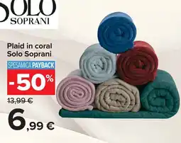 Carrefour Market Plaid in coral Solo Soprani offerta