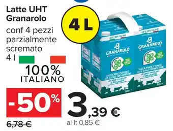 Latte UHT Granarolo parzialmente scremato