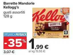 Carrefour Barrette Mandorle Kellogg's offerta