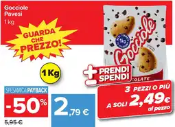 Carrefour Gocciole Pavesi offerta