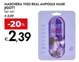 Bennet Maschera viso real ampoule mask Jigott offerta