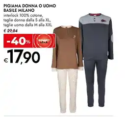 Bennet Pigiama donna o uomo Basile Milano offerta