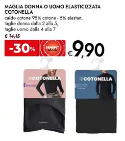 Bennet Maglia donna o uomo elasticizzata Cotonella offerta
