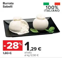 Carrefour Burrata Sabelli offerta