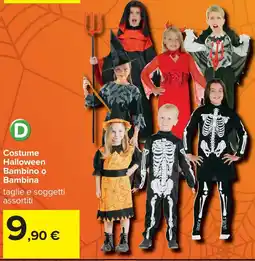 Carrefour Costume Halloween Bambino o Bambina offerta