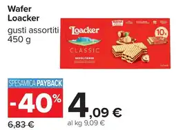 Carrefour Wafer Loacker offerta