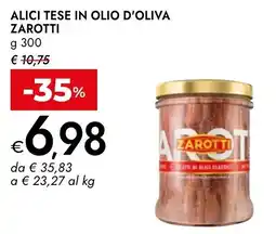 Bennet Alici tese in olio d'oliva Zarotti offerta
