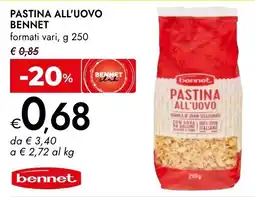 Bennet Pastina all'uovo Bennet offerta