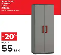 Carrefour Armadio Alto Keter offerta