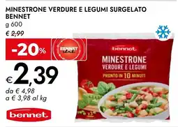 Bennet Minestrone verdure e legumi Bennet offerta