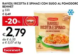Bennet Ravioli ricotta e spinaci bennet offerta