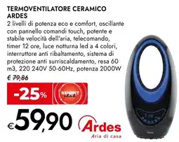 Bennet Termostato ventilatore ceramico Ardes offerta
