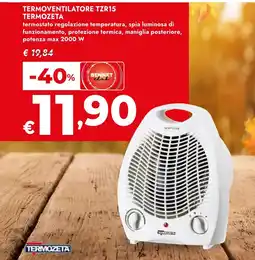 Bennet Termoventilatore TZR15 Termozeta offerta