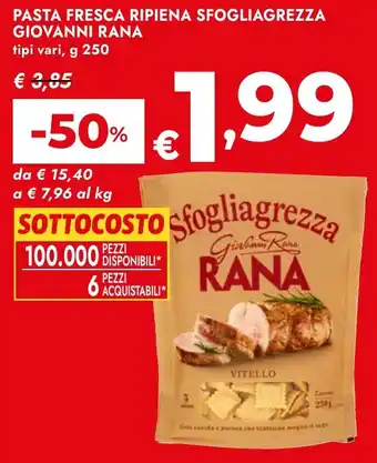 Pasta fresca ripiena sfogliagrezza Giovanni Rana