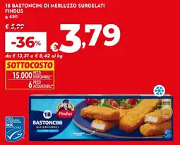 Bennet Bastoncini di merluzzo surgelati Findus offerta
