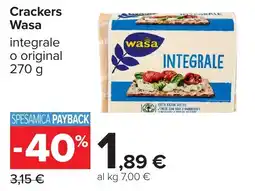 Carrefour Crackers Wasa integrale offerta