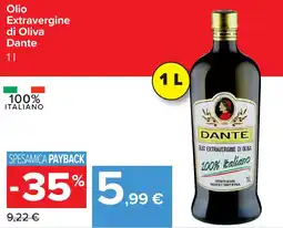 Carrefour Olio extravergine di oliva Dante offerta