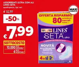 Bennet Assorbenti ultra con ali Lines Seta offerta