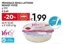 Bennet Primosale senza lattosio Bennet Vivisi offerta