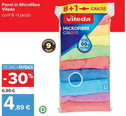 Carrefour Panni in Microfibra Vileda offerta
