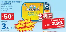Carrefour Tonno Olio di Girasole ASdoMAR offerta