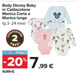 Carrefour Body Disney Baby offerta