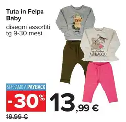 Carrefour Tuta in Felpa Baby offerta