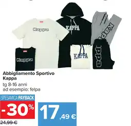 Carrefour Abbigliamento Sportivo Kappa offerta