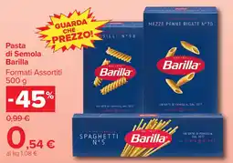 Carrefour Market Pasta di Semola Barilla offerta