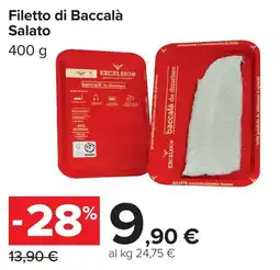Carrefour Filetto di Baccalà Salato offerta