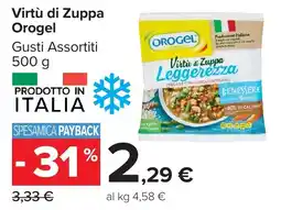 Carrefour Market Virtù di Zuppa Orogel offerta