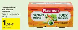 Carrefour Market Omogeneizzati alle Verdure Plasmon offerta