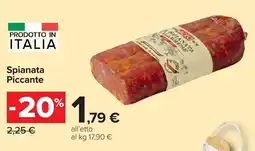 Carrefour Spianata Piccante offerta