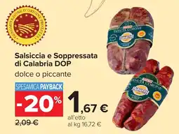 Carrefour Salsiccia e Soppressata di Calabria DOP offerta