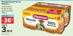Carrefour Plasmon Manzo con cereale offerta