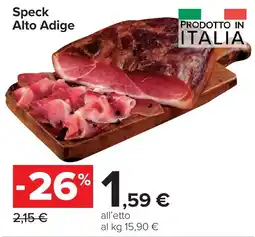 Carrefour Market Speck Alto Adige offerta