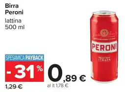 Carrefour Birra Peroni offerta