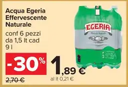 Carrefour Acqua Egeria Effervescente Naturale offerta