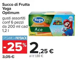 Carrefour Succo di Frutta Yoga Optimum Ace offerta
