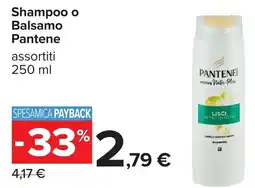 Carrefour Shampoo o Balsamo Pantene offerta