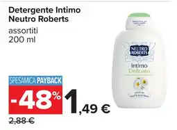 Carrefour Detergente Intimo Neutro Roberts offerta